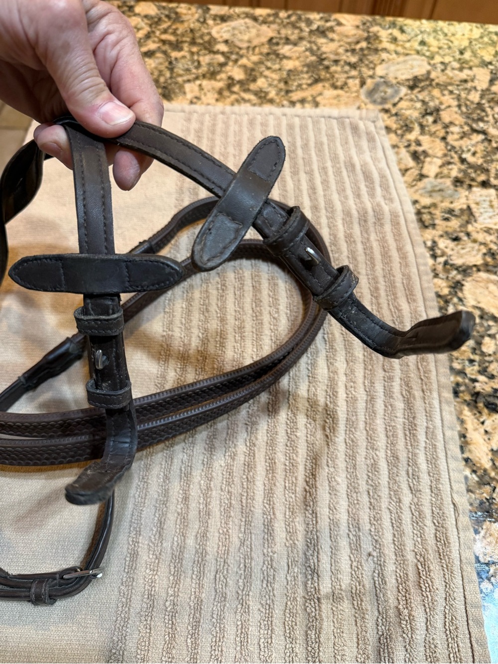 Lemieux KRIS Equestrian English Dark Brown rubber - Leather Reins Classic - Picture 3 of 11